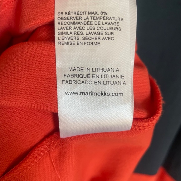 Marimekko Kirjava Short Sleeved Dress in Navy & Orange/Red (XS) EUC - Picture 5 of 5